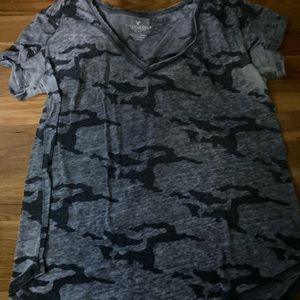 american eagle grey camp shirt